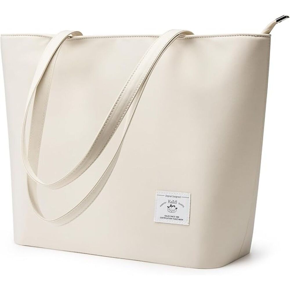 Women Beige Imported Casual Nylon Waterproof Lightweight Hobo Handbag